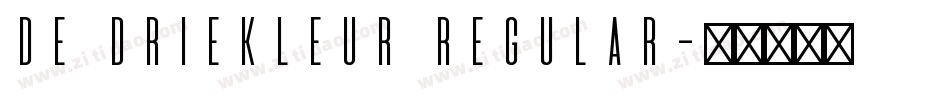 De Driekleur Regular字体转换